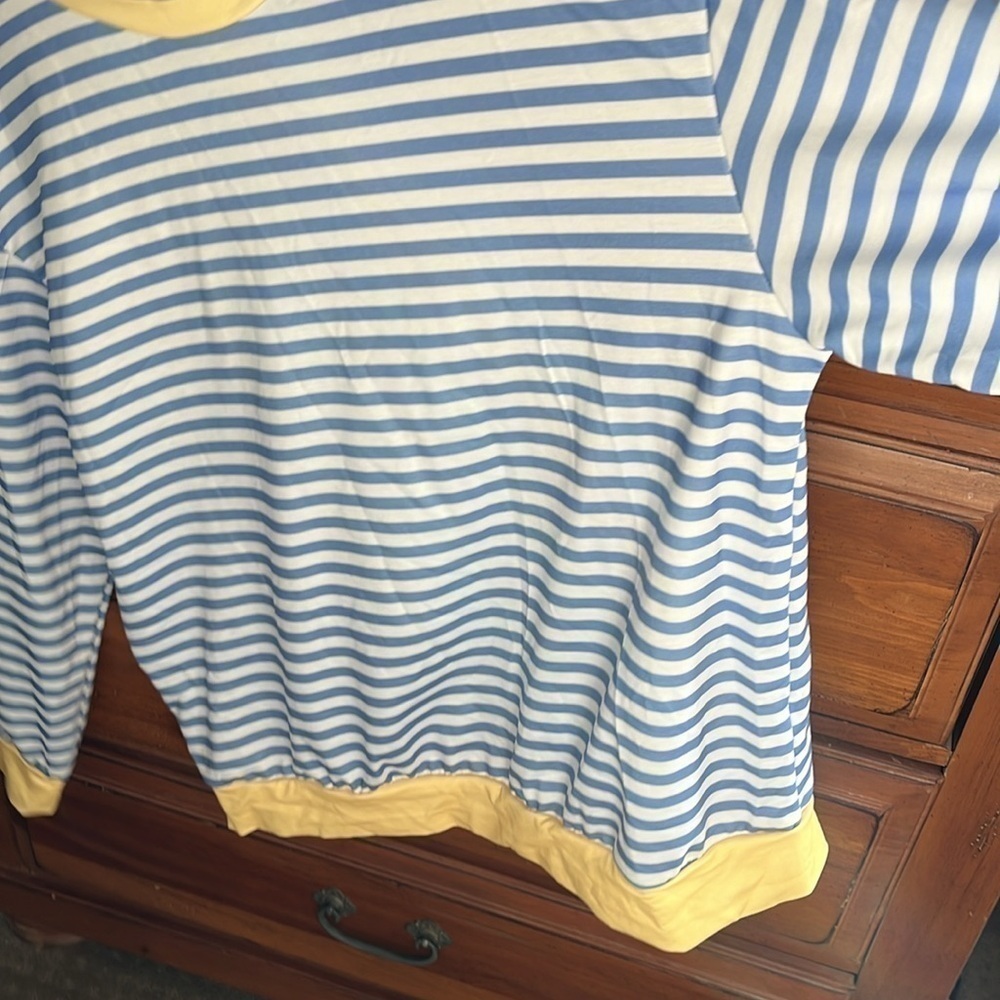 Women’s Blue And White Striped Top Size XXL NWOT - Picture 2 of 9